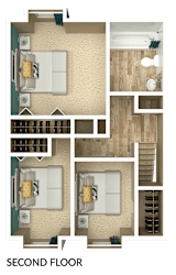 3 bedroom apartment townhome floor plan