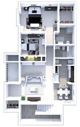 two bedroom floor plan at the heights apartments