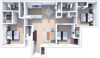 a floor plan of a two bedroom apartment