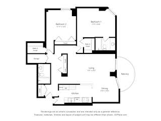 2 Bedroom 02 21 Floor Plan at Durham, Edina, MN