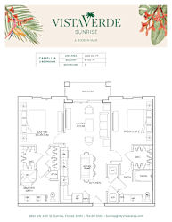 Floor Plan Camellia 2 Bed/2 Bath