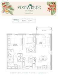 Floor Plan Carnation 2 Bed/2 Bath