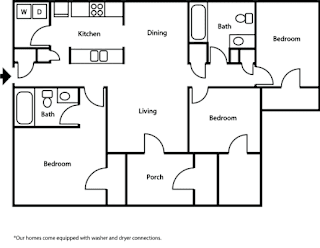 a floor plan of our home come equipped with water and dry connections