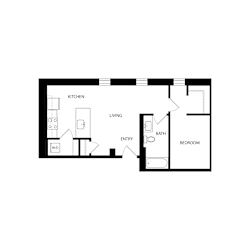 A4 24 Tier Floor Plan at Residences at Delmar Divine, St. Louis, 63112