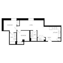 B7 Floor Plan at Residences at Delmar Divine, Missouri