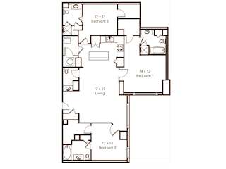 Manhattan 15 Floor Plan at Metro67, Tennessee