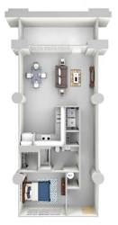 A12 Floor Plan at Parcels at Concourse, Memphis, 38104