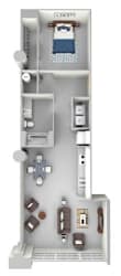 A2 Floor Plan at Parcels at Concourse, Memphis, TN, 38104
