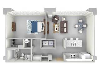 A6 Floor Plan at Parcels at Concourse, Memphis, TN