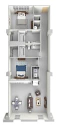 B1 Floor Plan at Parcels at Concourse, Memphis, TN