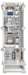 B8 Floor Plan at Parcels at Concourse, Memphis