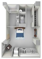S1 Floor Plan at Parcels at Concourse, Memphis, TN