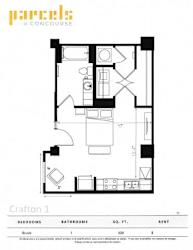 S1-page-001 Floor Plan at Parcels at Concourse, Memphis, 38104