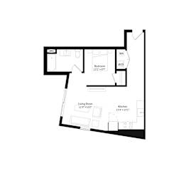 A black and white image of a house floor plan.