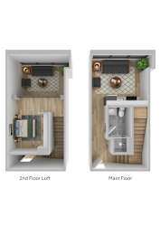 A diagram shows the layout of a 2nd floor loft and main floor.