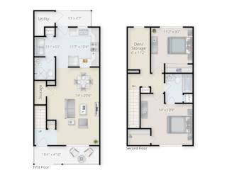 Three Bedroom Two Bath Townhome  at Summit Wood Apartments, Watertown, 13601