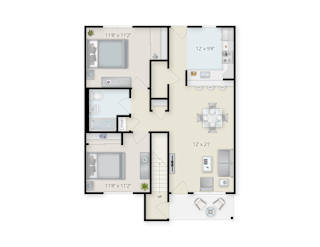 Two Bedroom One Bathroom Birchwood Village.