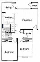 Floor Plan Two Bedroom