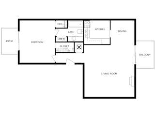 1Bed | 1 Bath | 763 sq ft