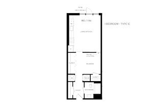 1C Floor Plan at Canvas, Hyattsville, MD