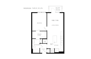 1F Floor Plan at Canvas, Hyattsville