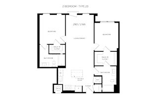 2D Floor Plan at Canvas, Maryland