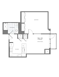 1 bed 1 bath B at Essen Apartments, Alexandria, Virginia