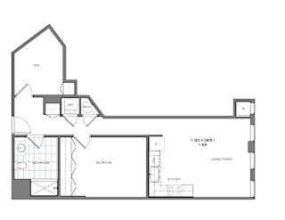 1 bed 1 bath C at Essen Apartments, Alexandria