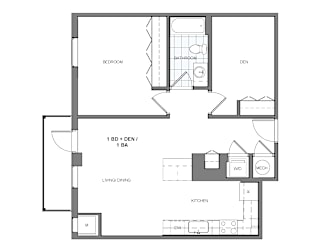 1 bed 1 bath D at Essen Apartments, Virginia