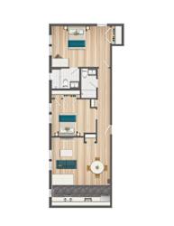845-Square-Foot-Two-Bedroom-One-Bath-Floorplan-Available-For-Rent-Serenade-Apartments