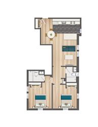 845-Square-Foot-Two-Bedroom-One-Bath-Floorplan-Available-For-Rent-Serenade-Apartments