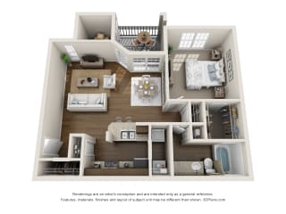 A2, 1 br, 1 ba, 720 sq. ft.