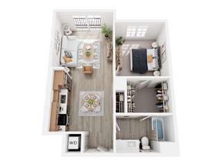 a 1 bedroom floor plan  woodland commons apartments