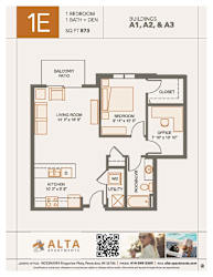 1E Floorplan at Alta Apartments, Pewaukee
