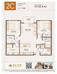 2C Floorplan at Alta Apartments, Pewaukee, 53186
