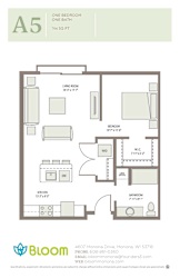 A5 Floorplan at Bloom, Monona, 53716