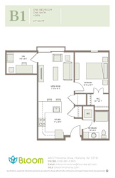 B1 Floorplan at Bloom, Monona, Wisconsin