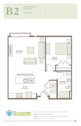 B2 Floorplan at Bloom, Monona
