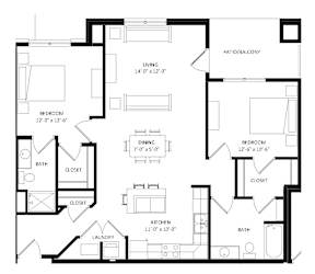 C Floor Plan at Two Points Crossing, Madison, Wisconsin