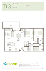D3 Floorplan at Bloom, Monona