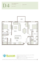 D4 Floorplan at Bloom, Monona, WI