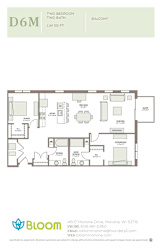 D6M Floorplan at Bloom, Monona, 53716