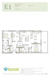 E1 Floorplan at Bloom, Monona, Wisconsin