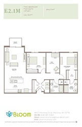 E21 M Floorplan at Bloom, Monona, Wisconsin