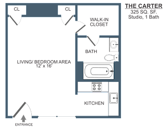 Studio, 1 bath apartment, 325 SF at Madison Flats, Madison, TN, 37115.