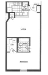 elegant floor plan studio apartment