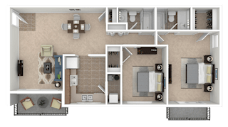 a floor plan of a home with a bedroom and a living room