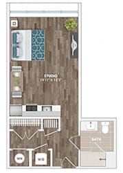 S1A Floor Plan at Sinclaire on Seminary, Alexandria