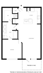 Floor Plan Hermitage with Fenced-In Yard
