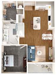 a floor plan of a house with a bedroom and a bathroom